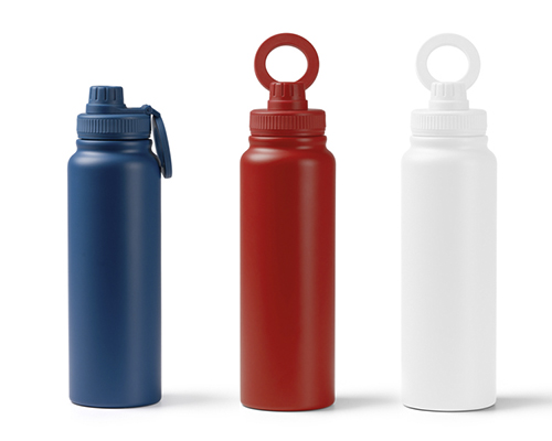 botella térmica con soporte para móvil
